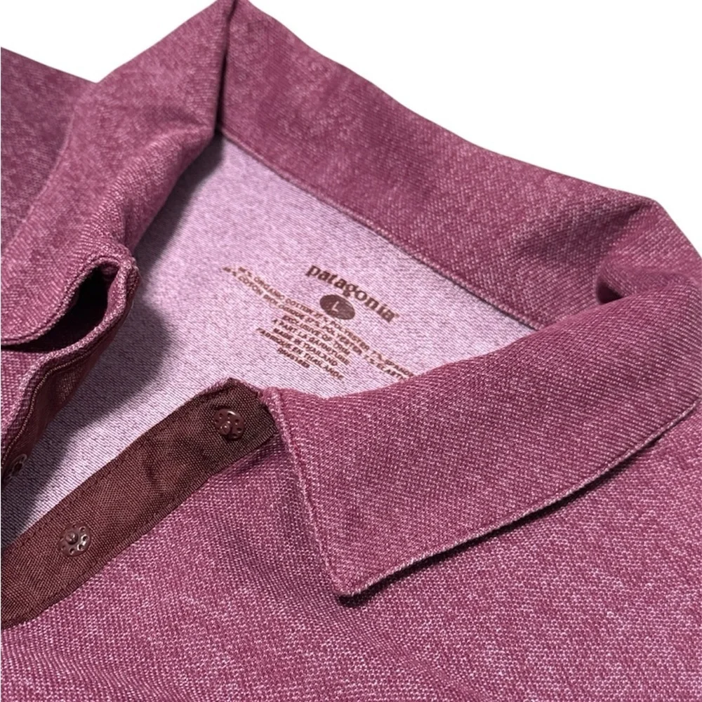 069 PATAGONIA Women’s Organic Cotton Henley Long Sleeve Shirt - Purple, Large - Picture 6 of 8